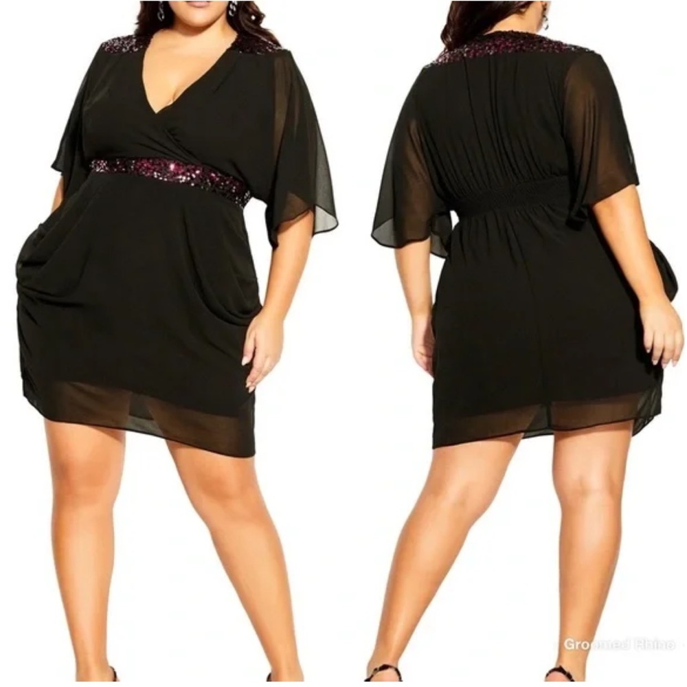 City Chic Ciela Dress in Sequin.  NWT.  L/20.